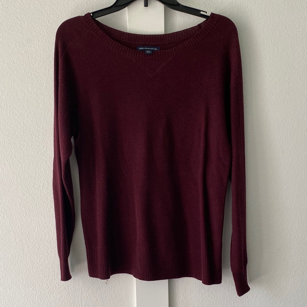 Women's American Eagle Burgundy Sweater- Size Small